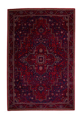 Dubai 62101 Traditional Patterned Border Rugs in Red - Pendle Village Furniture